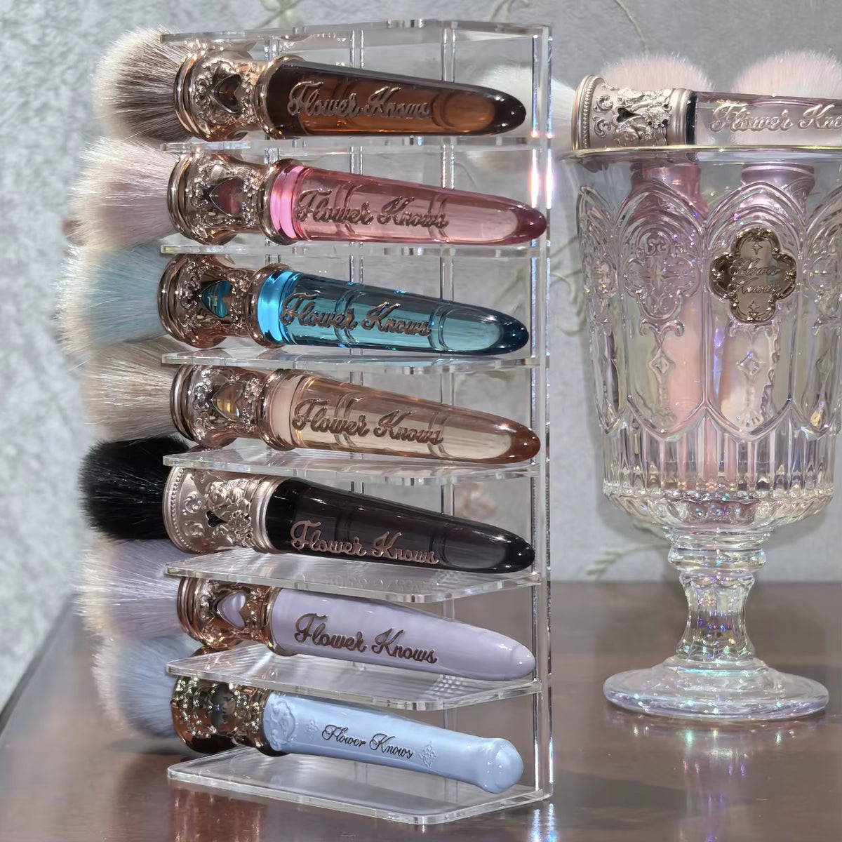 Makeup Brush Set 2Pcs Swan Ballet Sweetie Bear Knight Unicorn Blush Brush Soft Synthetic Hair Cute Makeup Tools