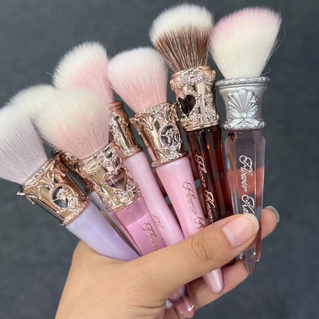 Makeup Brush Set 2Pcs Swan Ballet Sweetie Bear Knight Unicorn Blush Brush Soft Synthetic Hair Cute Makeup Tools