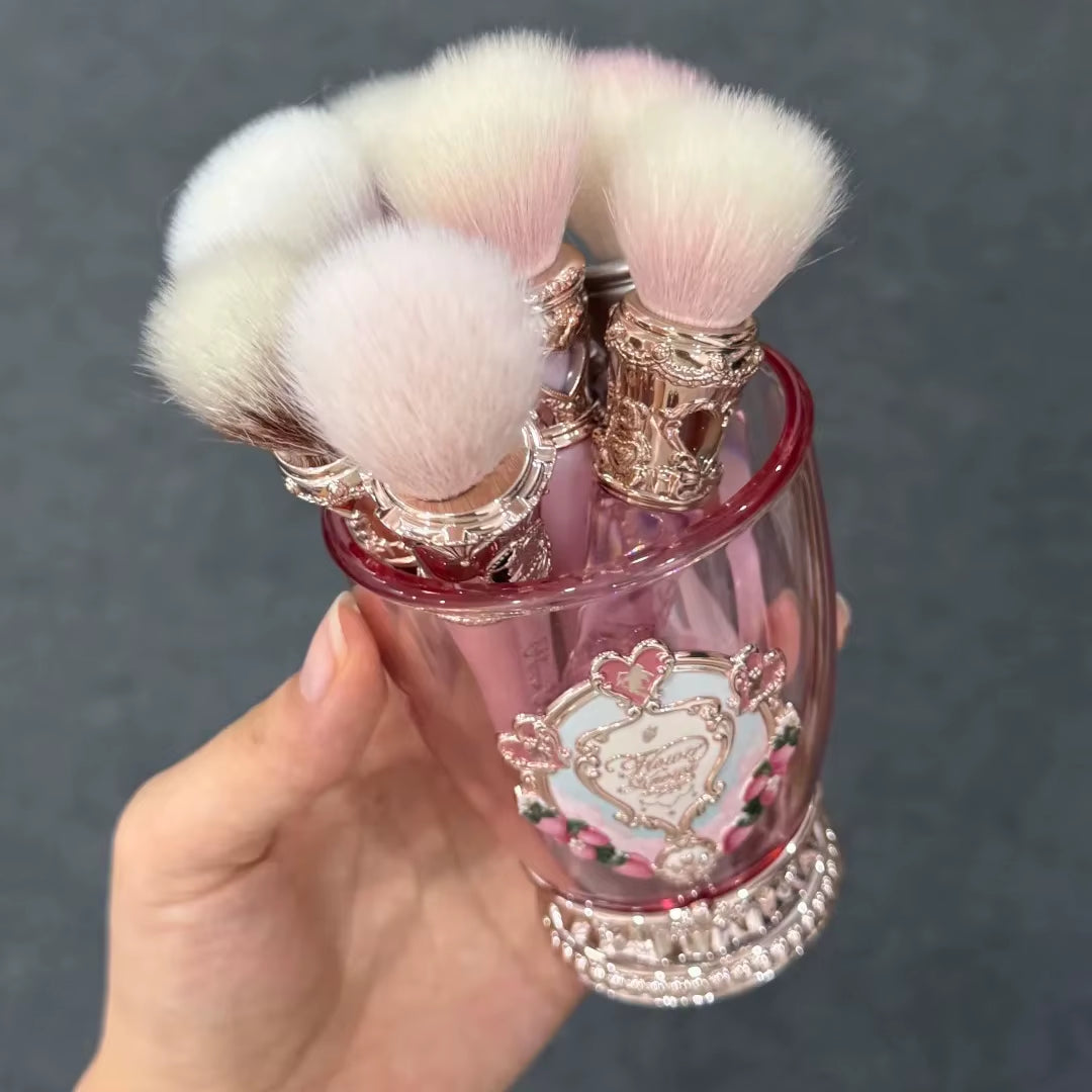 Makeup Brush Set 2Pcs Swan Ballet Sweetie Bear Knight Unicorn Blush Brush Soft Synthetic Hair Cute Makeup Tools