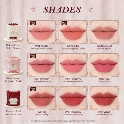 Flower Know Strawberry Rococo Cloud Liquid Lipstick Cream Lip Glaze Matte Milk Tea Korean Makeup Long Lasting Lipgloss