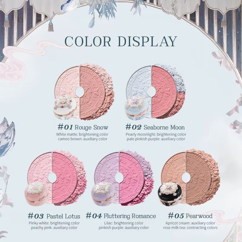 Blushes Butterfly Cloud Collar Bunny Garden Collection Rouge Box Highlighting & Blush Duo Powder Brightening